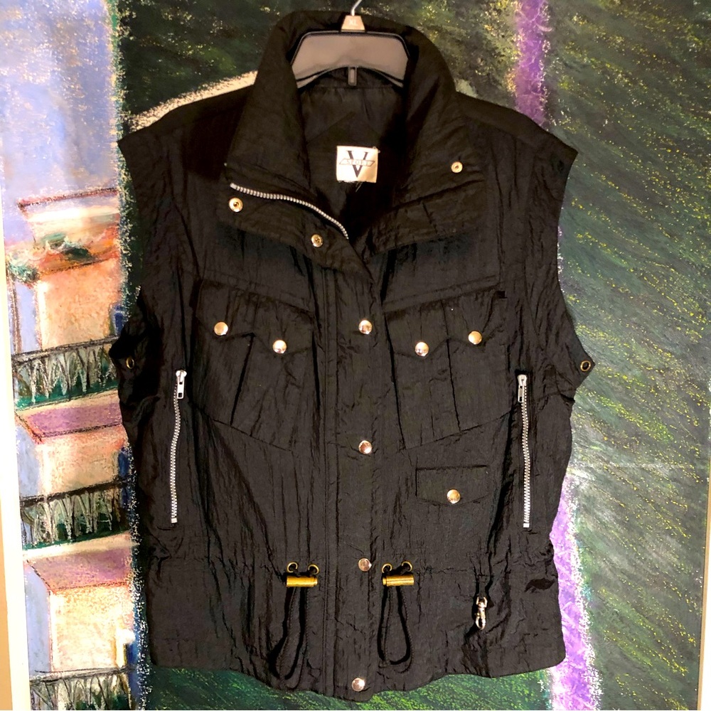 Sporty Black “Moto” Vest